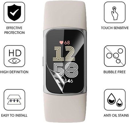 Fitbit Charge 6 Akıllı Bileklik Ekran Koruyucu TPU 2 Adet
