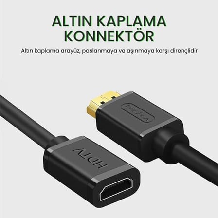 4K 60Hz Dişi Erkek HDMI 2.0 Uzatma Kablosu 2 Metre