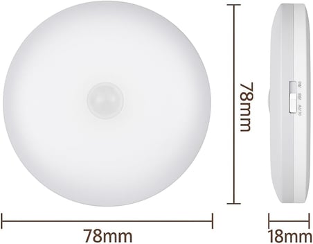 6'lı Set Hareket Sensörlü Gece Lambası – USB Şarjlı 4000K Gün Işığı LED – Duvar, Dolap, Merdiven, Başucu için Akıllı Işık