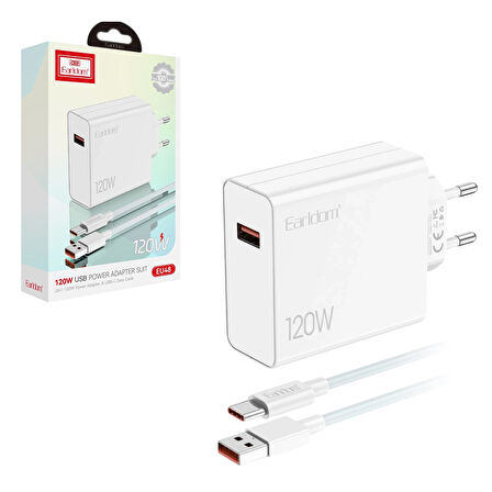 Earldom EU48 Şarj Aleti Set USB To Type-C PD120W QC 3.0