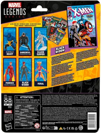 Hasbro Legends Series Black Widow (X-Men &amp; Avengers Comics) Aksiyon Figürü, Çizgi Roman Aksesuarlı