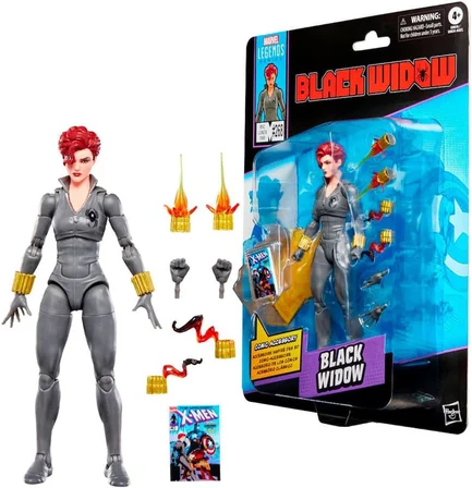 Hasbro Legends Series Black Widow (X-Men &amp; Avengers Comics) Aksiyon Figürü, Çizgi Roman Aksesuarlı