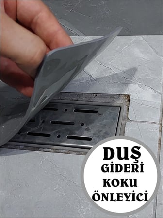 Duş Gideri Kötü Koku Önleyici Uzun Silikon Mat Koku Giderici Dikdörtgen Sızdırmaz Ped Duş Gideri Kapağı Tıpası Böcek Önleyici Koku ve Su Geçirmez Yer Sifonu Kapağı Duş Kanalı (55 cm x 12 cm)