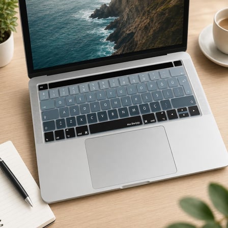 Türkçe Q Klavye Koruyucu MacBook Pro 13 15 Touch Bar Uyumlu A1706 A1989 A2159 A1707 A1990 | UK ISO Ters L Enter | Silikon Keyboard Cover Siyah Gri