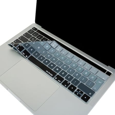 Türkçe Q Klavye Koruyucu MacBook Pro 13 15 Touch Bar Uyumlu A1706 A1989 A2159 A1707 A1990 | UK ISO Ters L Enter | Silikon Keyboard Cover Siyah Gri
