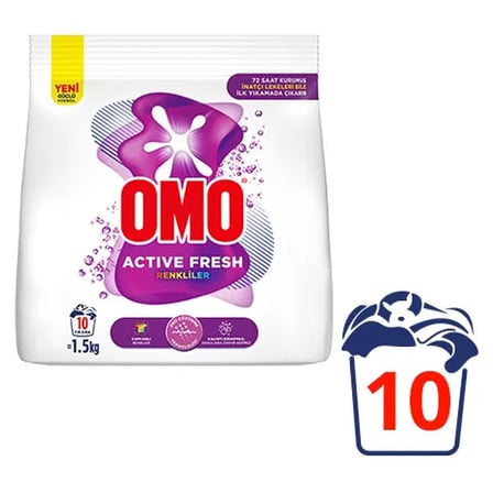 4 Adet Omo Toz Çamaşır Deterjanı Color 10 Yıkama