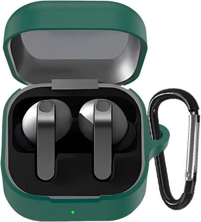 Samsung Galaxy Buds4 Pro/Buds 4 için Kulaklık Kılıfı Darbelere ve Çizilmeye Karşı Kasa Koruyucu Buds4 Kılıfı Tam Koruma Sağlayan Kalın Yapılı Taşıma Askılı Buds 4 Pro Koruma (Yeşil)