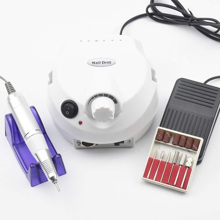 Manikür Pedikür Makinesi Profesyonel 25000 Rpm Elektrikli Freze Tırnak Parlatıcı Törpü 3 Farklı Renk Seçeneği Nail Drill Parlatma Şekil Verme Çok İşlevli Kullanım F601 (Beyaz)