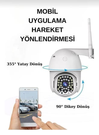 WiFi Dış Mekan PTZ BLM-04 Akıllı IP Güvenlik Kamerası 2MP 1080P FHD Renkli Gece Görüşlü
