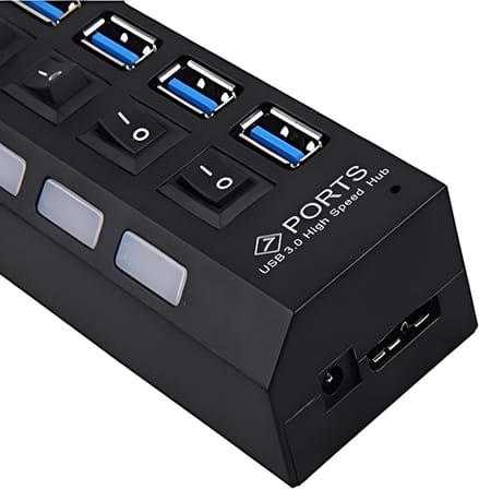 A5258 7 Portlu Usb 3.0 Hub Anahtarlı Çoklayıcı Çoğaltıcı Switch