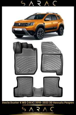Dacia Duster 4x4 2022 Model Araca Özel 3d Havuzlu Paspas