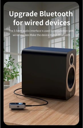M20 2’si 1 Arada Bluetooth 5.4 Transmitter Ses Alıcı &amp; Verici – 3.5mm AUX, Micro SD Kart Çalar, LED Ekranlı Kablosuz Adaptör, Dahili Pil, Araba, TV, PC &amp; Hoparlör için Stereo Müzik Aktarıcı