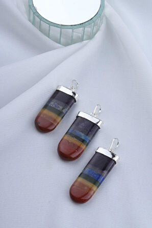 Çakra Doğaltaşlı Kolye Ucu (Hindistan) - KL0187