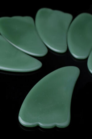 Gua Sha Aventurin Taşı - Yüz Cilt Masaj Taşı - MS0028