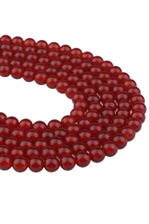 8 MM Kırmızı Akik Taşı Dizi - Dizi0242