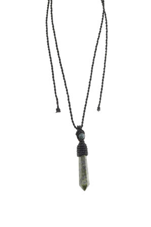 Unakit Taşı Örme Kolye - 200005