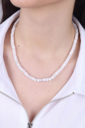 Ay Taşı Faset Kesim Kadın Kolye - 200072