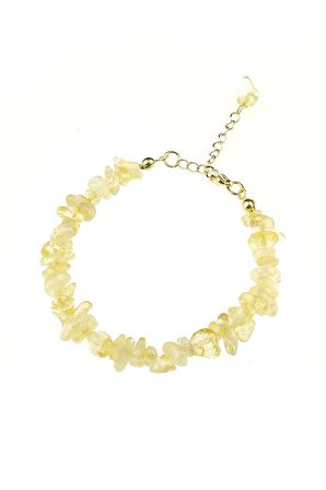 Doğal Sitrin Taşlı Kadın Bileklik - 300185