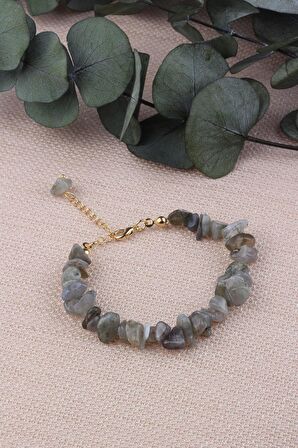 Doğal Labradorit Taşlı Kadın Bileklik - 300197