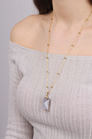 Akik Taşı Kadın Kolye - 200180