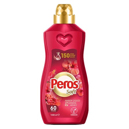 4 Adet Peros Amber Çiçeği & Sandal Ağacı Konsantre Yumuşatıcı 1440 ml