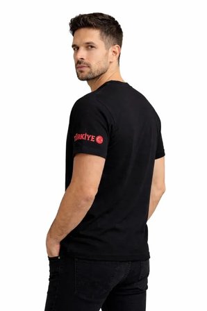 Modi Green Erkek TÜRKİYE Ay Yıldız Baskılı 10 Numara Forma Tişört Taraftar T-Shirt - Siyah