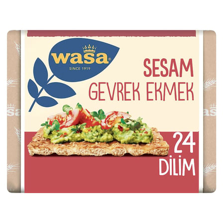 5 Adet Wasa Susamlı Gevrek Ekmek / Crispbread Sesam 200 G