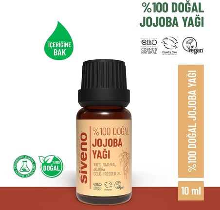 Siveno%100 Doğal Jojoba Yağı Soğuk Sıkım 10ml