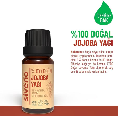 Siveno%100 Doğal Jojoba Yağı Soğuk Sıkım 10ml