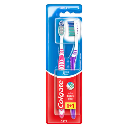 4 Adet Colgate Extra Clean Orta Diş Fırçası