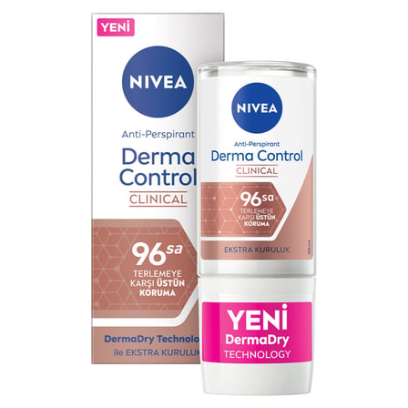4 Adet Nıvea Derma Control Clınıcal Kadın Roll-on 50 Ml