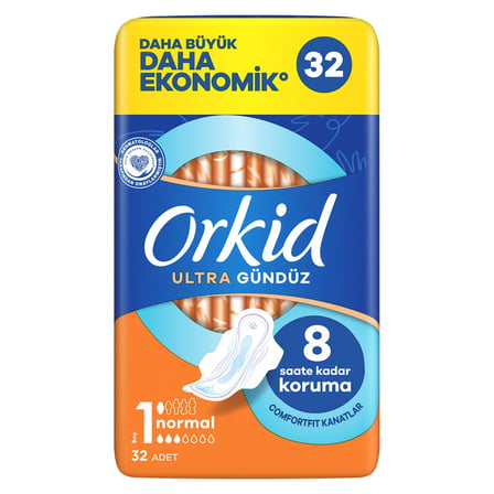 5 Adet Orkid Ultra Ekstra Dörtlü Paket Normal Ped 32'li
