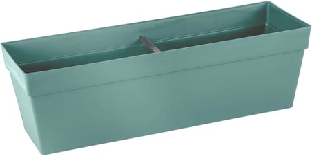 Yalı Balkon Saksı Drenajlı Izgaralı Plastik Bahçe Veranda Saksısı (1 Adet, Yeşil, 10.8 Litre)