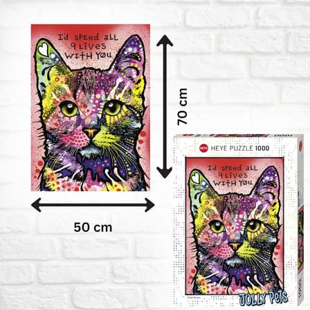 Puzzle 1000 Parça Dokuz Canlı Kedi HEY29731