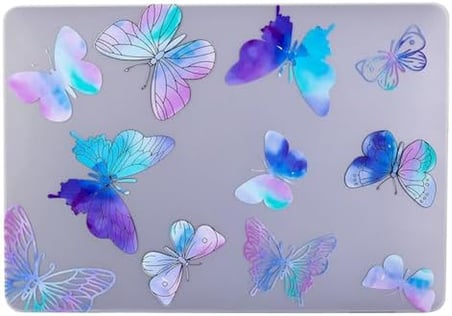 MacBook Air 13.6 İnç Papatya Desenli Kılıf A2681 A3113 A3240 A3449 M2 M3 M4 M5 Uyumlu Sert Kapak Hard Case Mor
