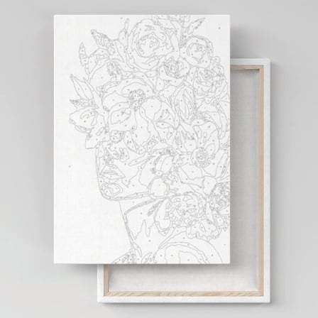 Sayılarla Boyama Tuval Seti Fırça Boya Dahil (Çıtalı) 40x50 CM - Dinozor