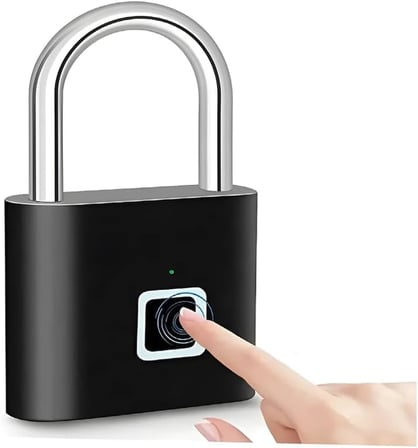 MOBEE Akıllı Parmak İzi Kilit Şarjlı Asma Kilit IP65 Su Geçirmez Anahtarsız Güvenlik Kilidi MKMP-0057