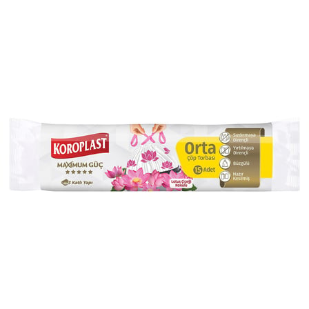4 Adet Koroplast Lotus Kokulu Orta Boy Çöp Torbası