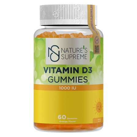 3 Adet Nature's Supreme Vitamin D3 Gummies 1000 IU 60'lı