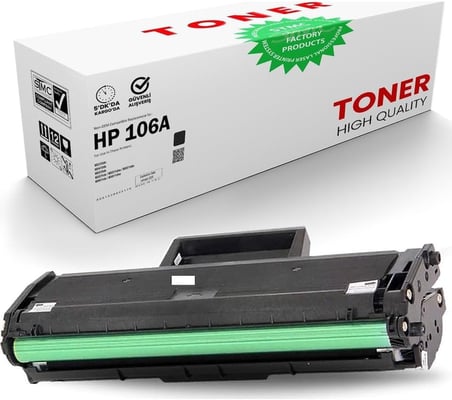 HP 106X 5000 Sayfa Baskılı Laserjet Uyumlu Kapasiteli Lazer 107W 107A 107R MFP 135WG 135A 135R 135W 137FNW için Uyumlu Muadil İthal Toner (5000 Sayfalık, 1)