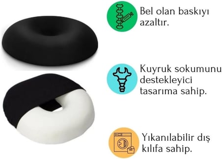 Ortopedik Oturma Simidi – Hemoroid, Basur ve Kıl Dönmesi İçin Destekleyici Minder | Ev, Ofis ve Araç Kullanımına Uygun Ergonomik Yastık