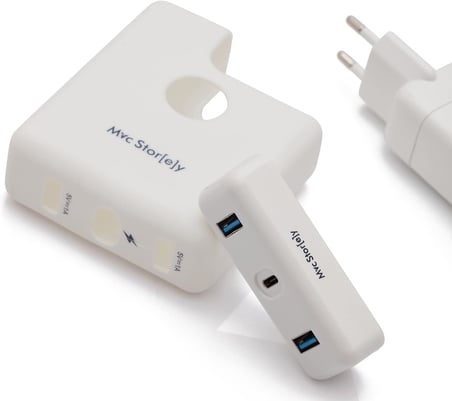 MacBook Uyumlu USB Çoklayıcı USB-C Hub ve Şarj Adaptörü Silikon Koruyucu Kılıf | 87W ve 96W USB-C Adaptör Uyumlu | MacBook Pro USB-C Modeller