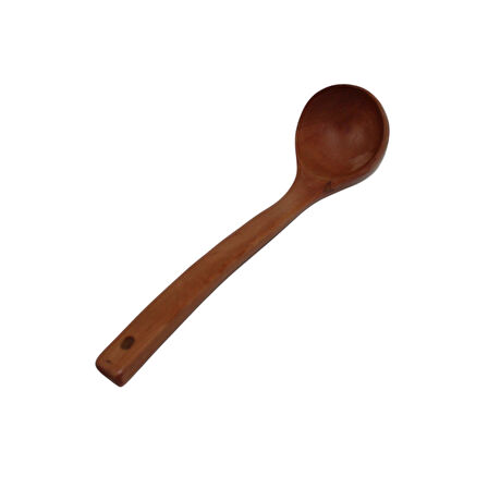 30 cm Ahşap Kepçe Derin Çorba Kaşığı Ahşap Tahta Yemek Kepçesi Asma Delikli Kepçe