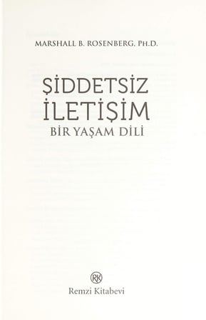 Şiddetsiz İletişim: Bir Yaşam Dili