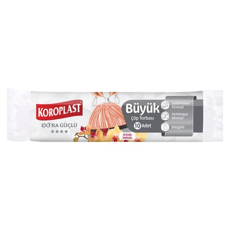 4 Adet Koroplast Orkide Kokulu Büzgülü Büyük Boy Çöp Torbası 10'lu