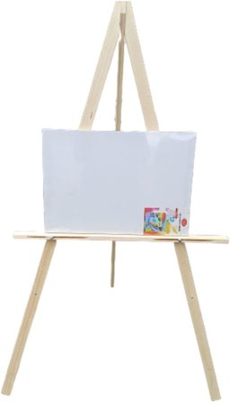 Ahşap Ayarlı Şövale, Resim Sehpası, Ressam Şövalye Sergi Tuval Tutucu, 144 Cm, Hoşgeldiniz Standı