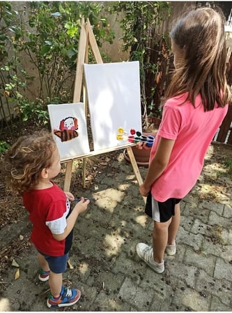 Ahşap Ayarlı Şövale, Resim Sehpası, Ressam Şövalye Sergi Tuval Tutucu, 144 Cm, Hoşgeldiniz Standı