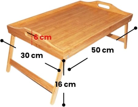 Katlanır Ayaklı Bambu Yatak Tepsisi – Ahşap Laptop Standı, Kitap Okuma ve Çalışma Rahlesi, Kahvaltı ve Servis Sunum Tepsisi, Katlanabilir Piknik Tepsisi