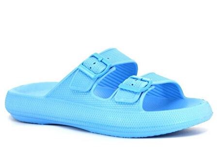 Çift Tokalı Siyah Erkek Terlik, Yumuşak Eva Taban, Günlük Kullanım Terlik TarzE900