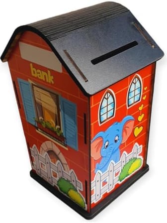 Ahşap Ev Kumbara Sarı Temalı